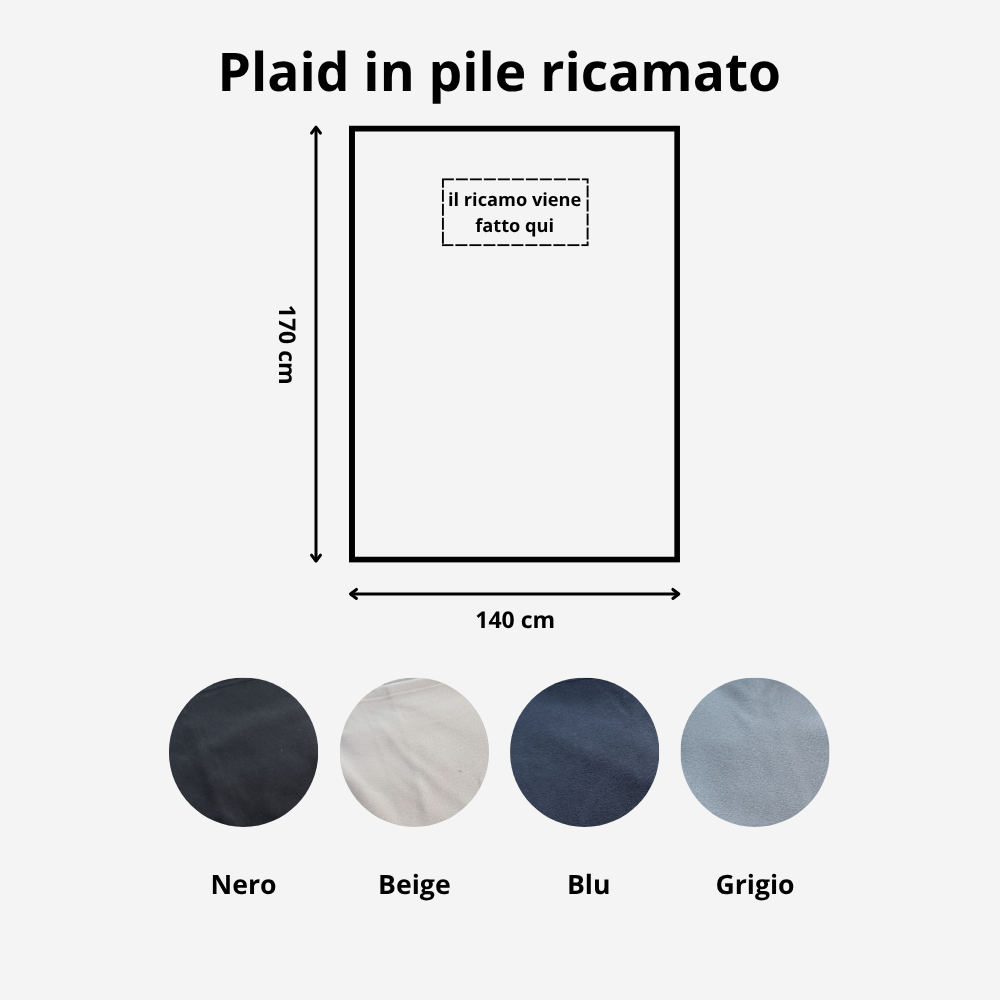 Plaid in pile Personalizzato