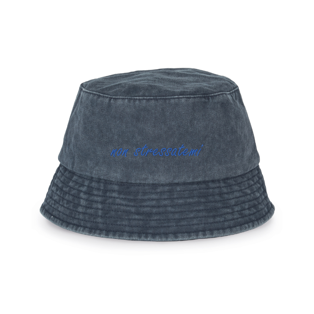 Cappello Pescatore Vintage" non stressatemi " Ricamato