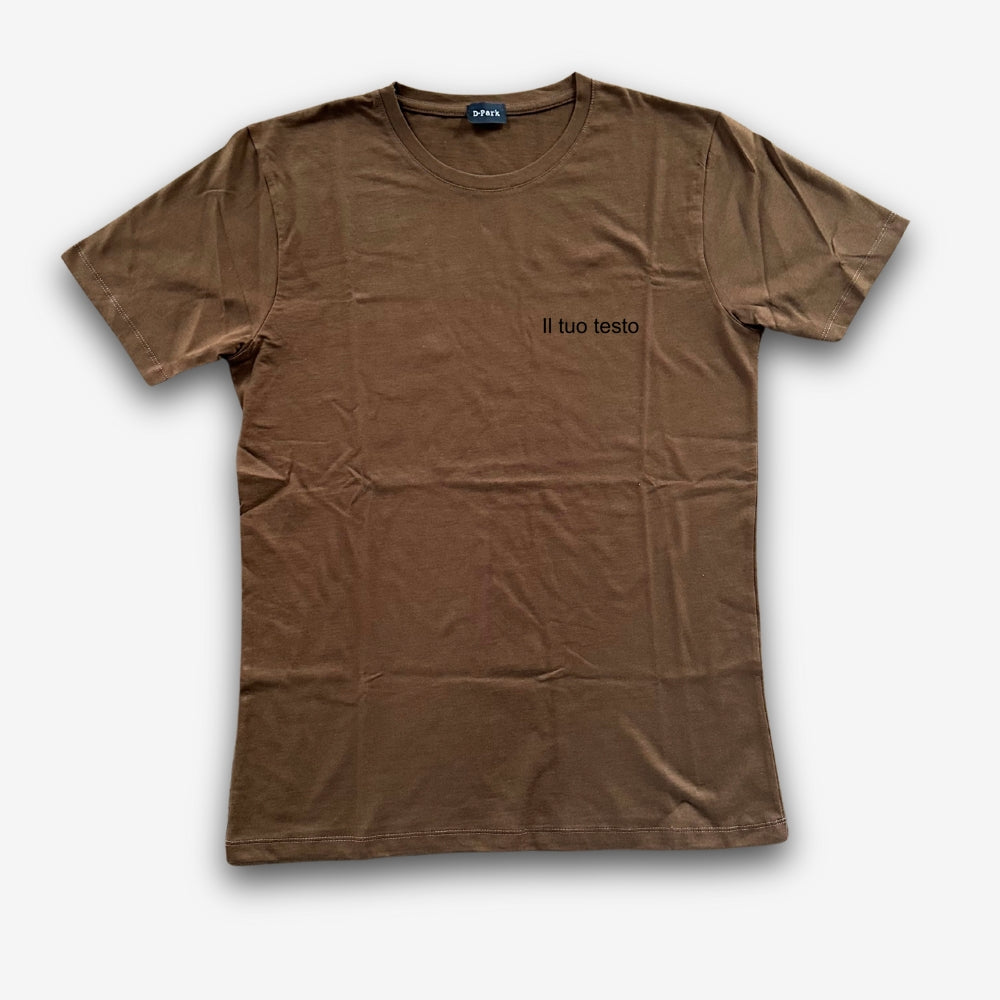 T-shirt Uomo con Ricamo Personalizzato Centrale o Lato Cuore