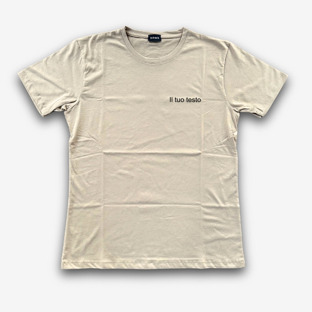 T-shirt Uomo con Ricamo Personalizzato Centrale o Lato Cuore