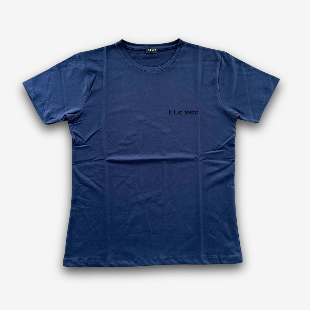 T-shirt Uomo con Ricamo Personalizzato Centrale o Lato Cuore