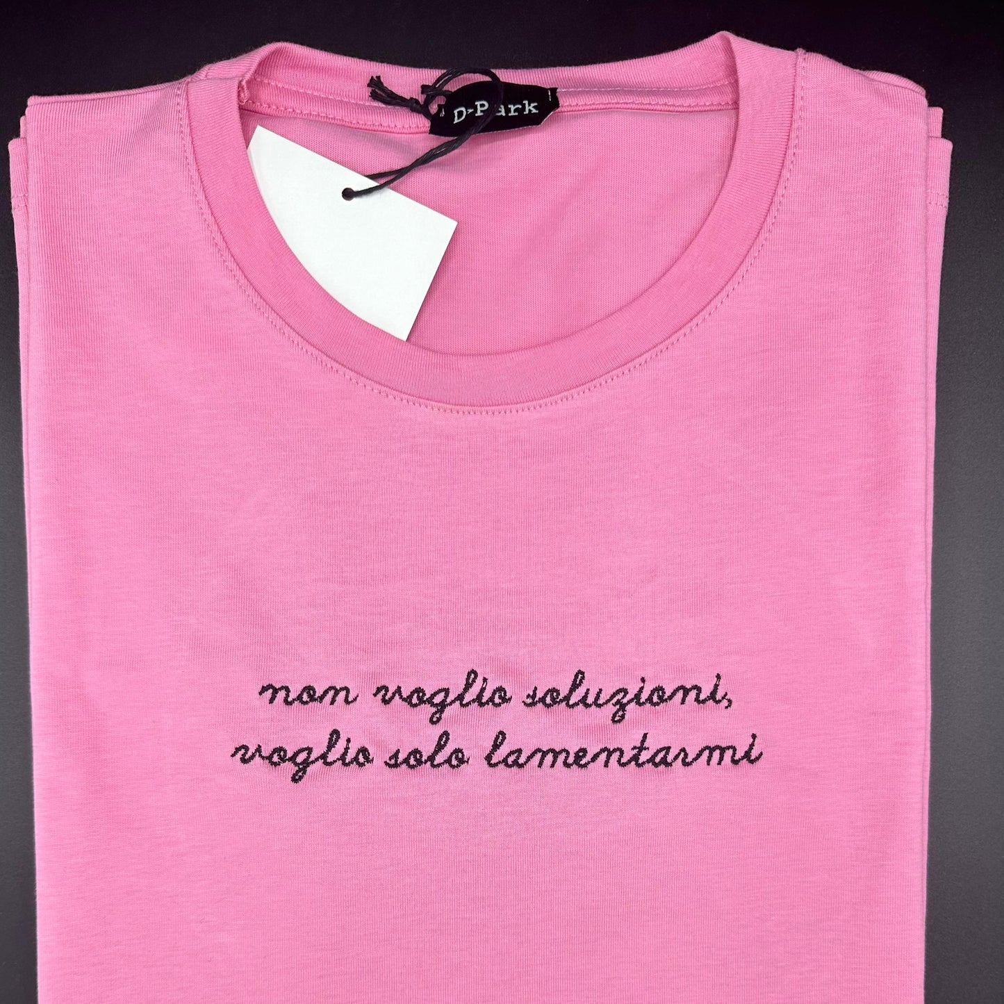 T-shirt Donna Ricamata " Non voglio soluzioni, voglio solo lamentarmi "