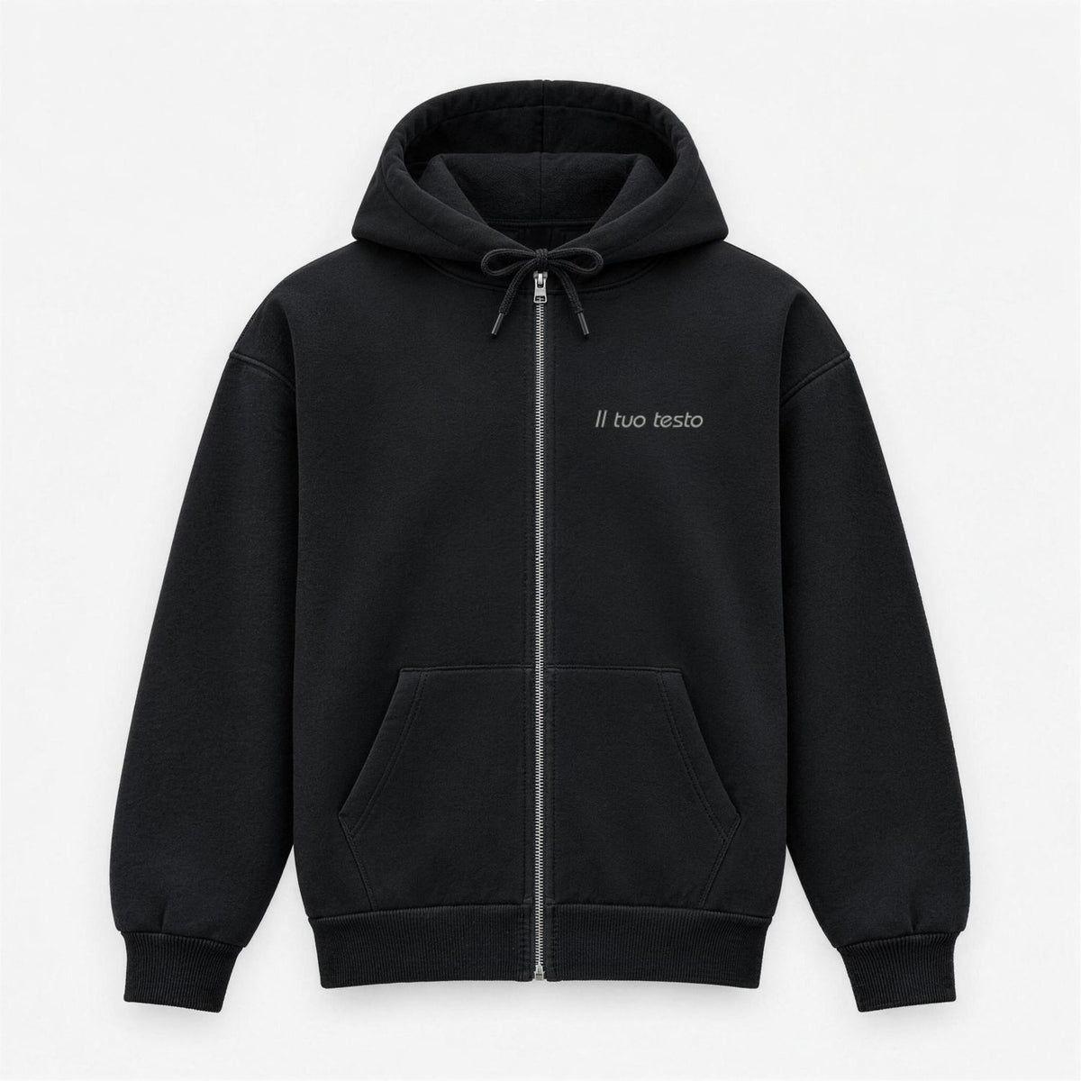 Women's Personalized Zip-Up Hoodie – Heart-Side Embroidery