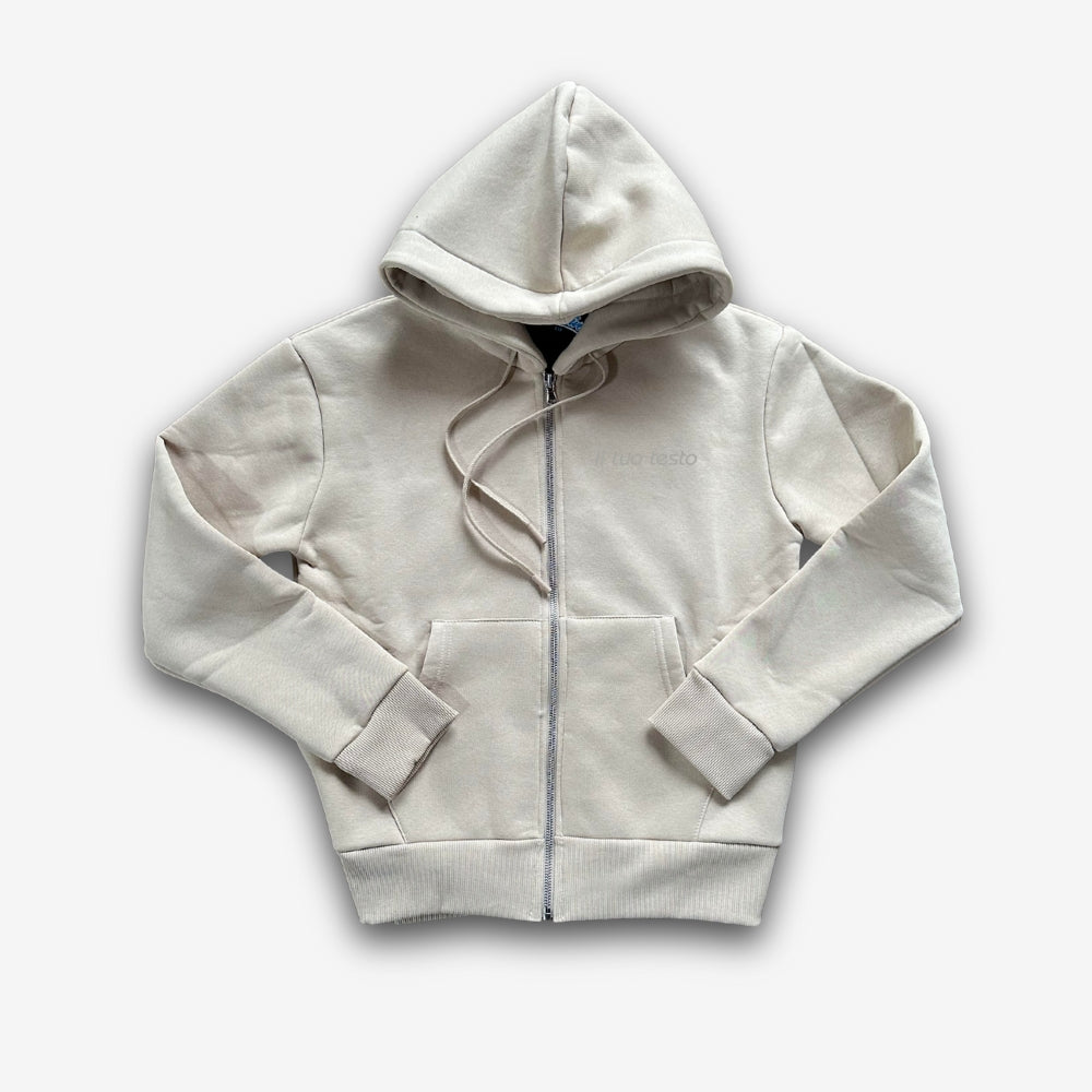 Felpa Donna con Zip e Cappuccio Personalizzata – Ricamo lato cuore