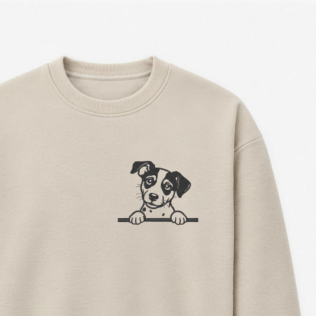 Felpa donna con Jack Russel ricamato