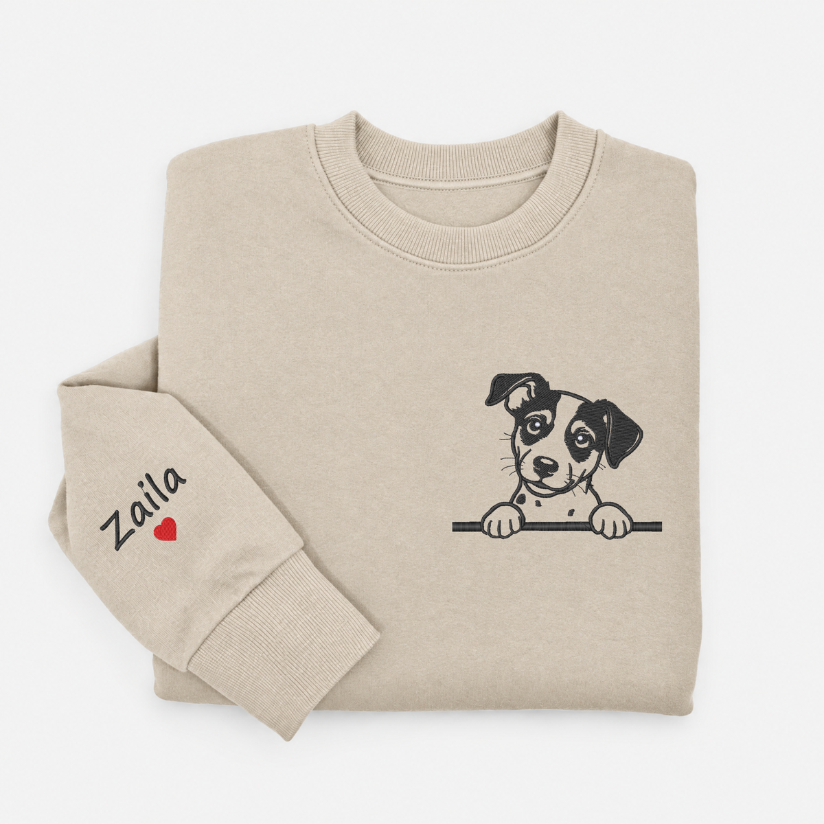 Felpa donna con Jack Russel ricamato