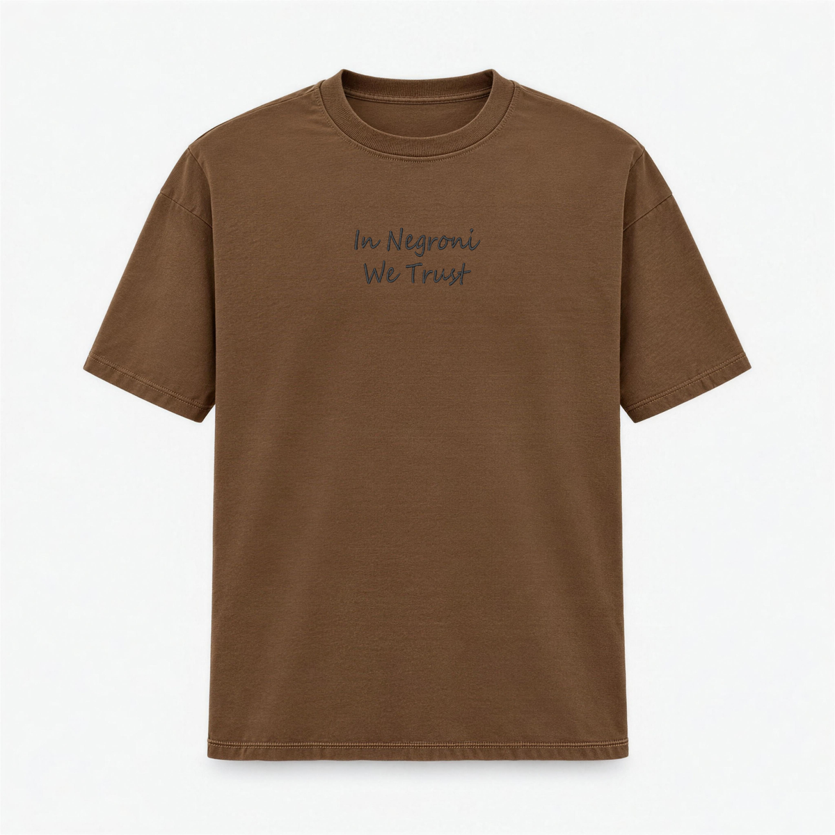 T-shirt Uomo Ricamata "In Negroni We Trust"