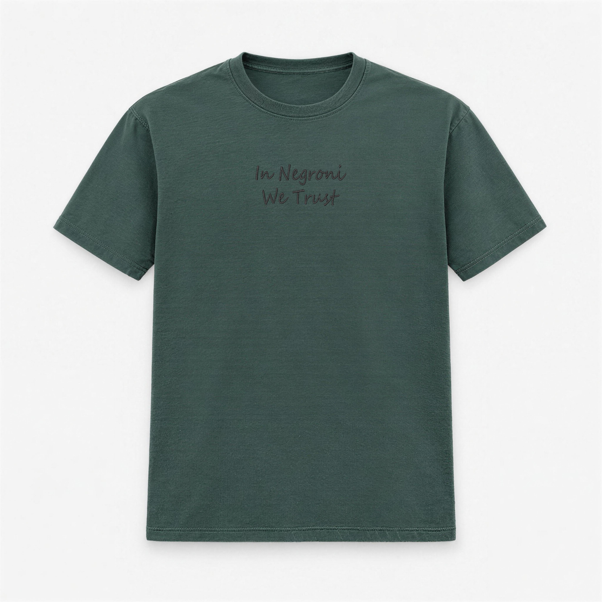 T-shirt Uomo Ricamata "In Negroni We Trust"