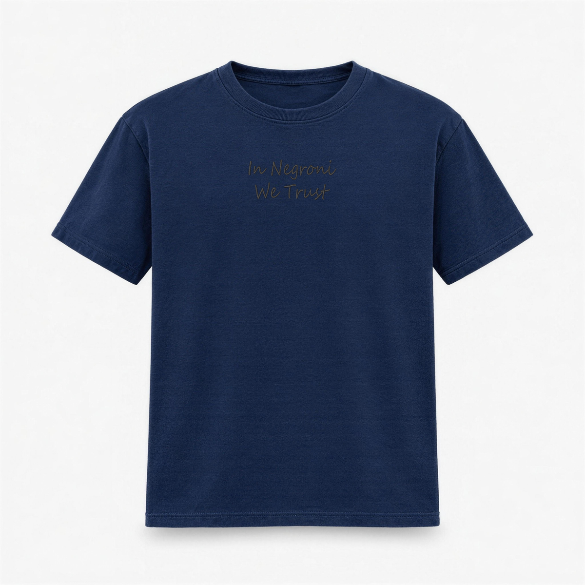 T-shirt Uomo Ricamata "In Negroni We Trust"
