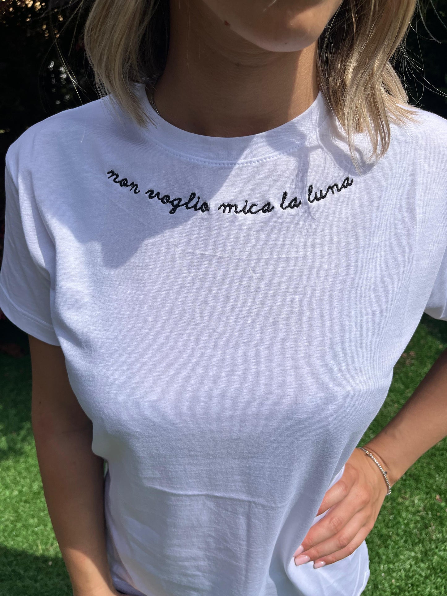T-shirt Donna "non voglio mica la luna"