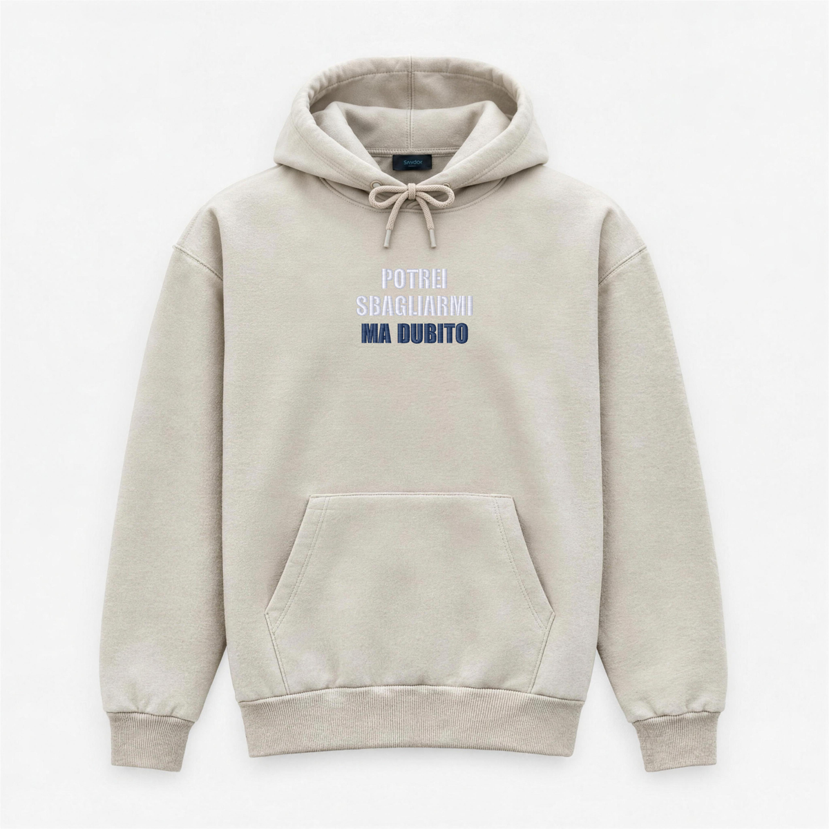 Winter Hoodie with "I Could Be Wrong But I Doubt" Embroidery