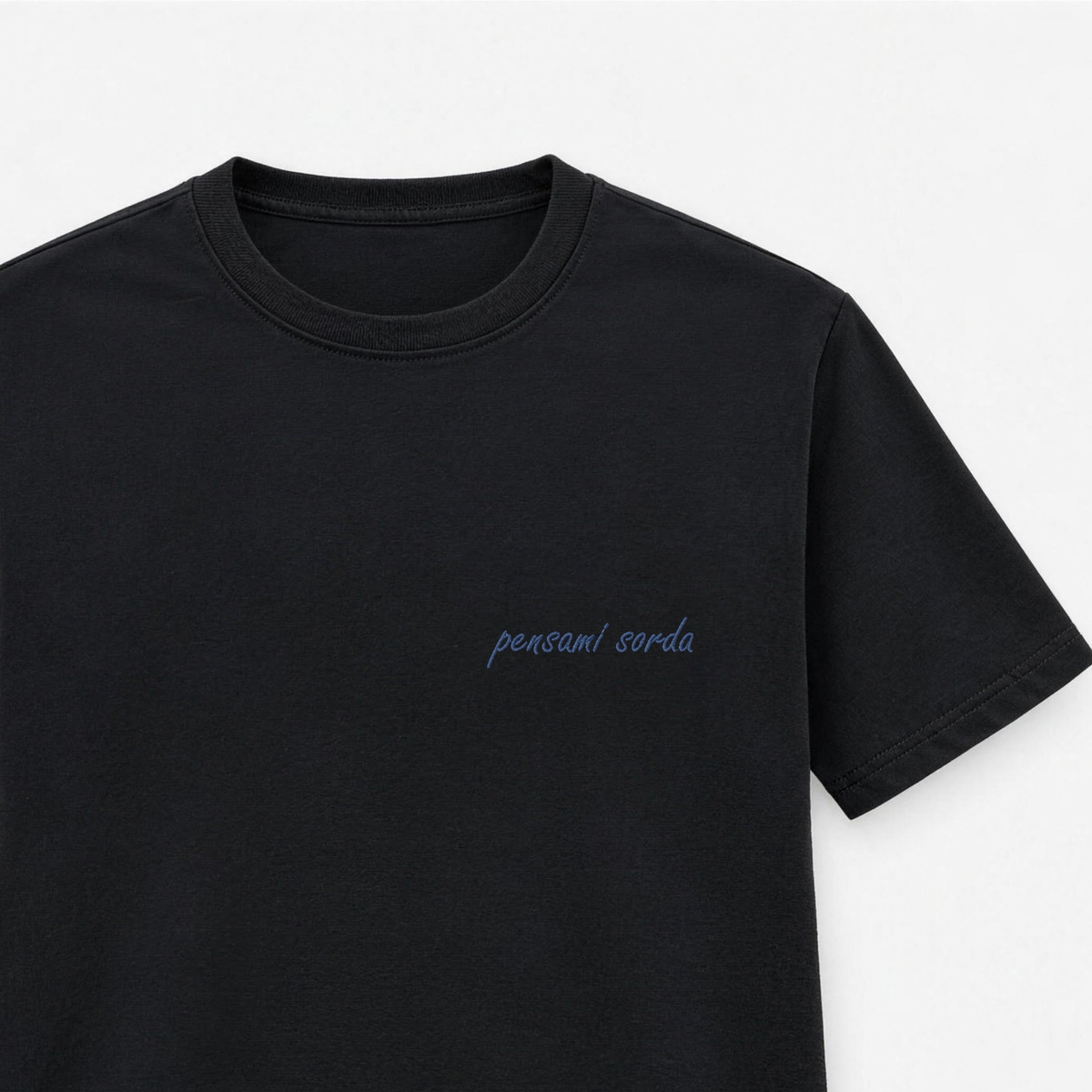 T-shirt Donna "pensami sorda" - Ricamo lato cuore