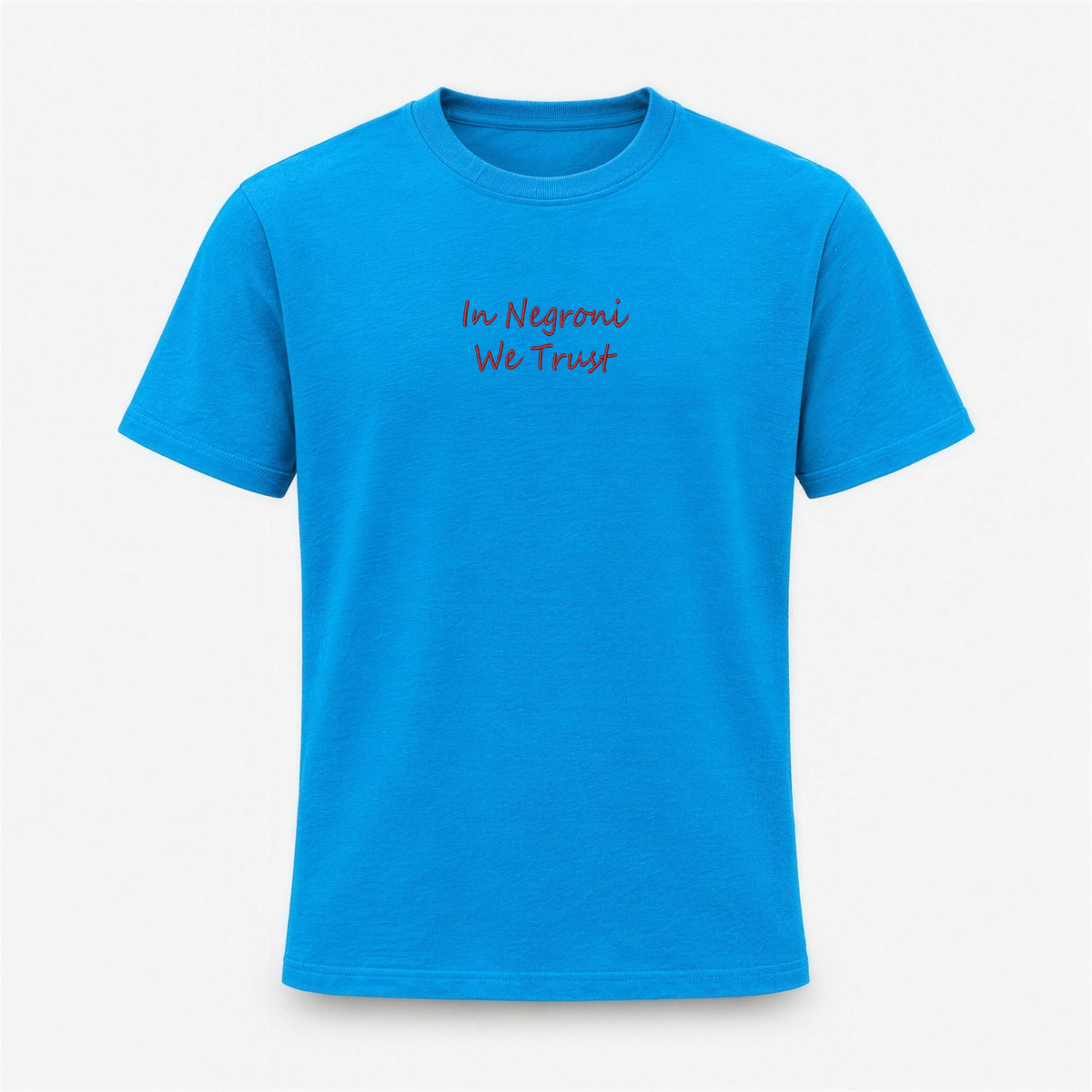 T-shirt Uomo Ricamata "In Negroni We Trust"
