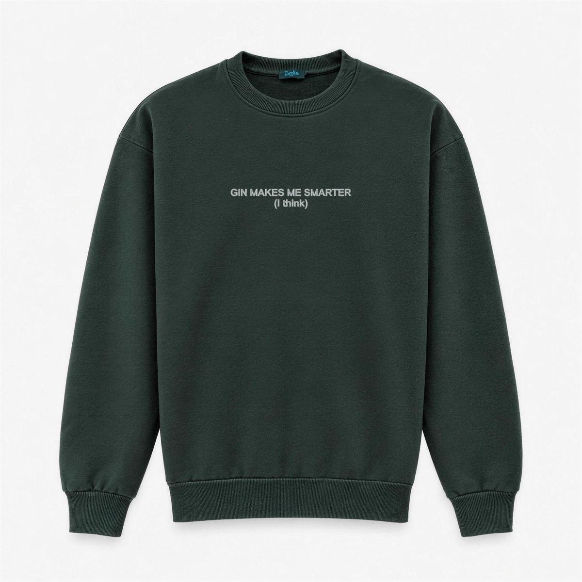 Men's Crewneck Sweatshirt "Gin Makes Me Smarter (I Think)" – Central Embroidery