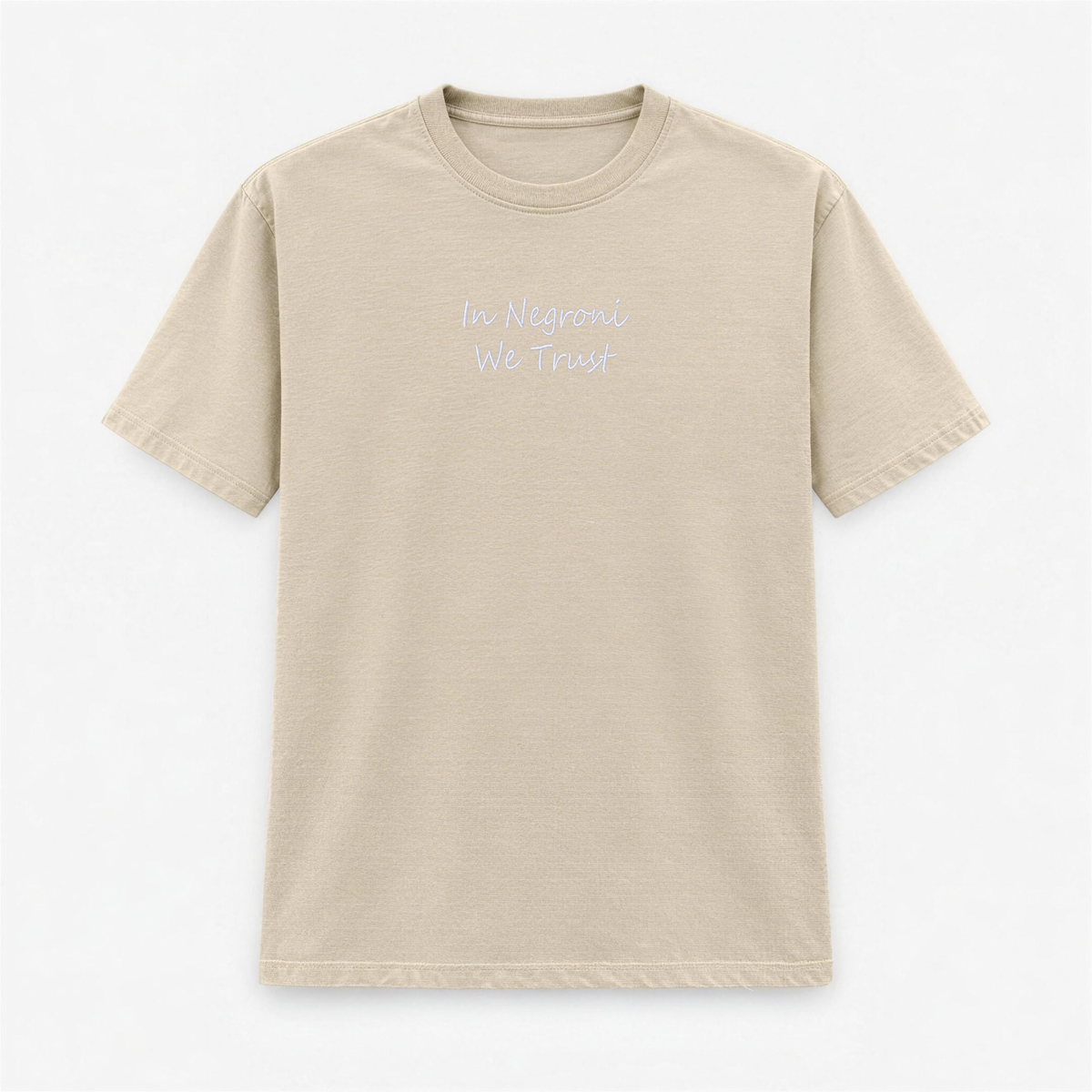 T-shirt Uomo Ricamata "In Negroni We Trust"