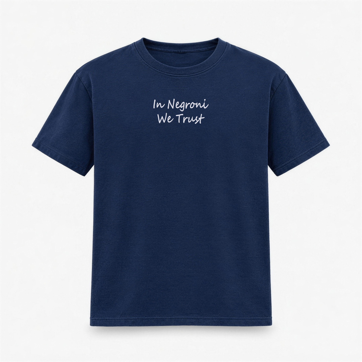 T-shirt Uomo Ricamata "In Negroni We Trust"