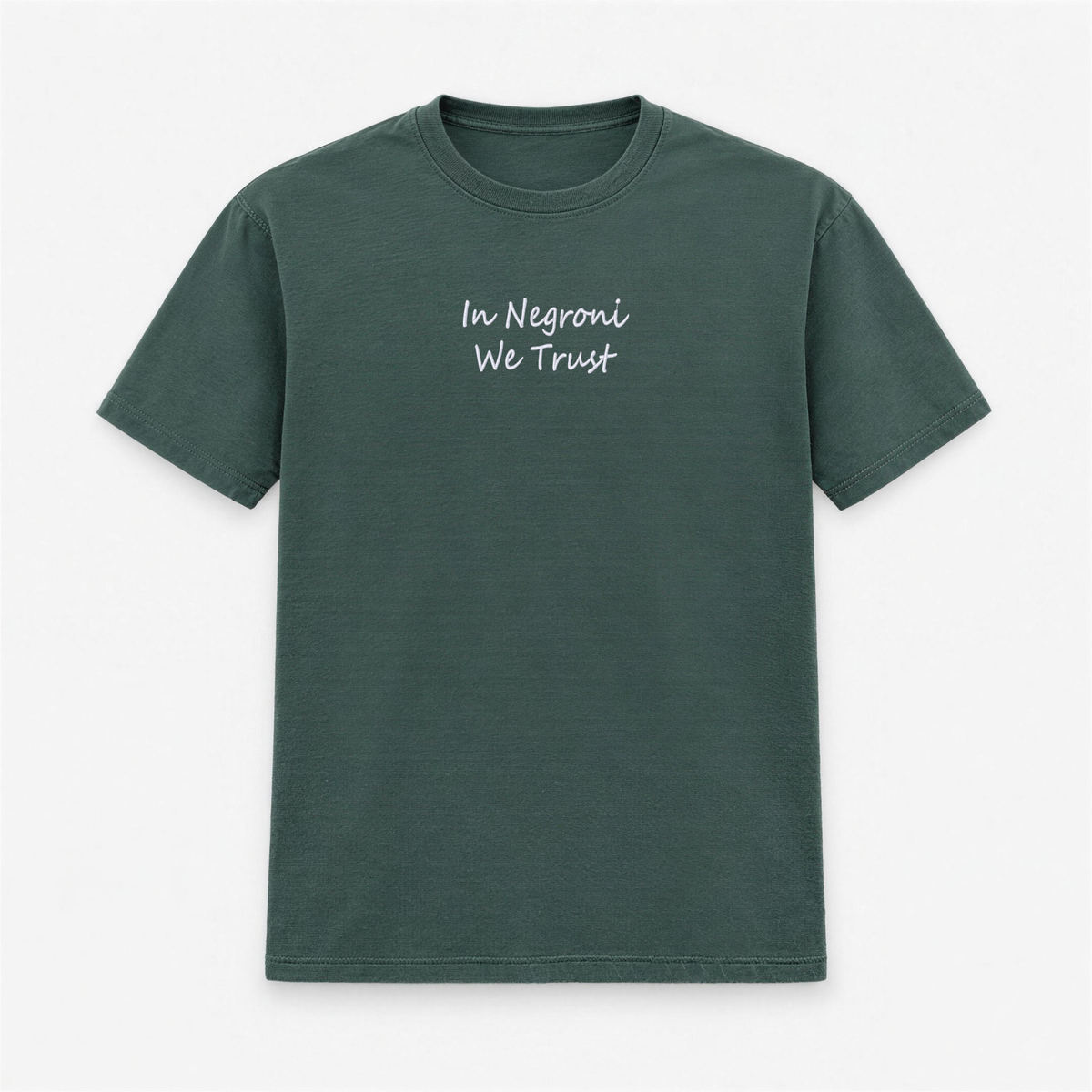 T-shirt Uomo Ricamata "In Negroni We Trust"