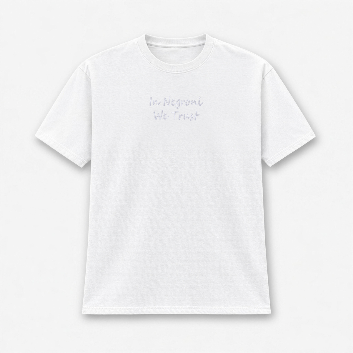 T-shirt Uomo Ricamata "In Negroni We Trust"