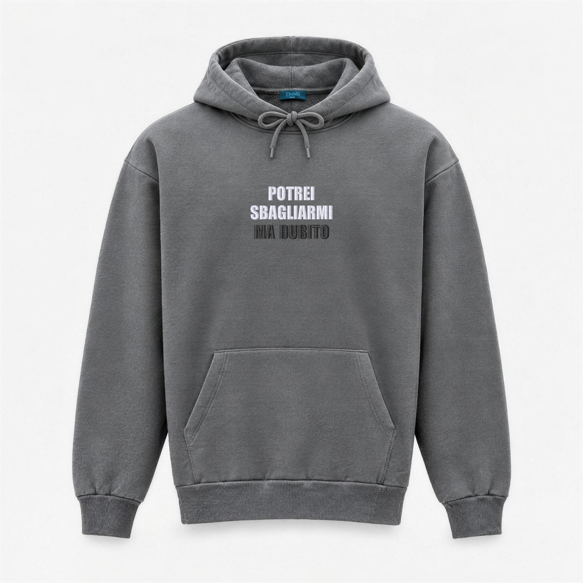 Winter Hoodie with "I Could Be Wrong But I Doubt" Embroidery
