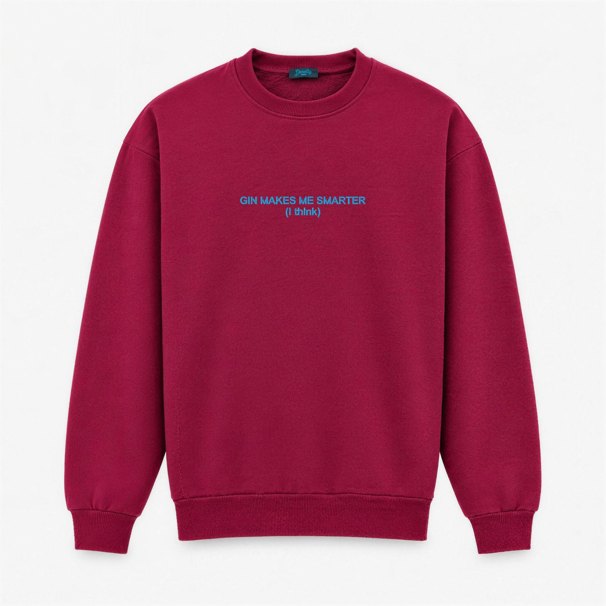 Men's Crewneck Sweatshirt "Gin Makes Me Smarter (I Think)" – Central Embroidery