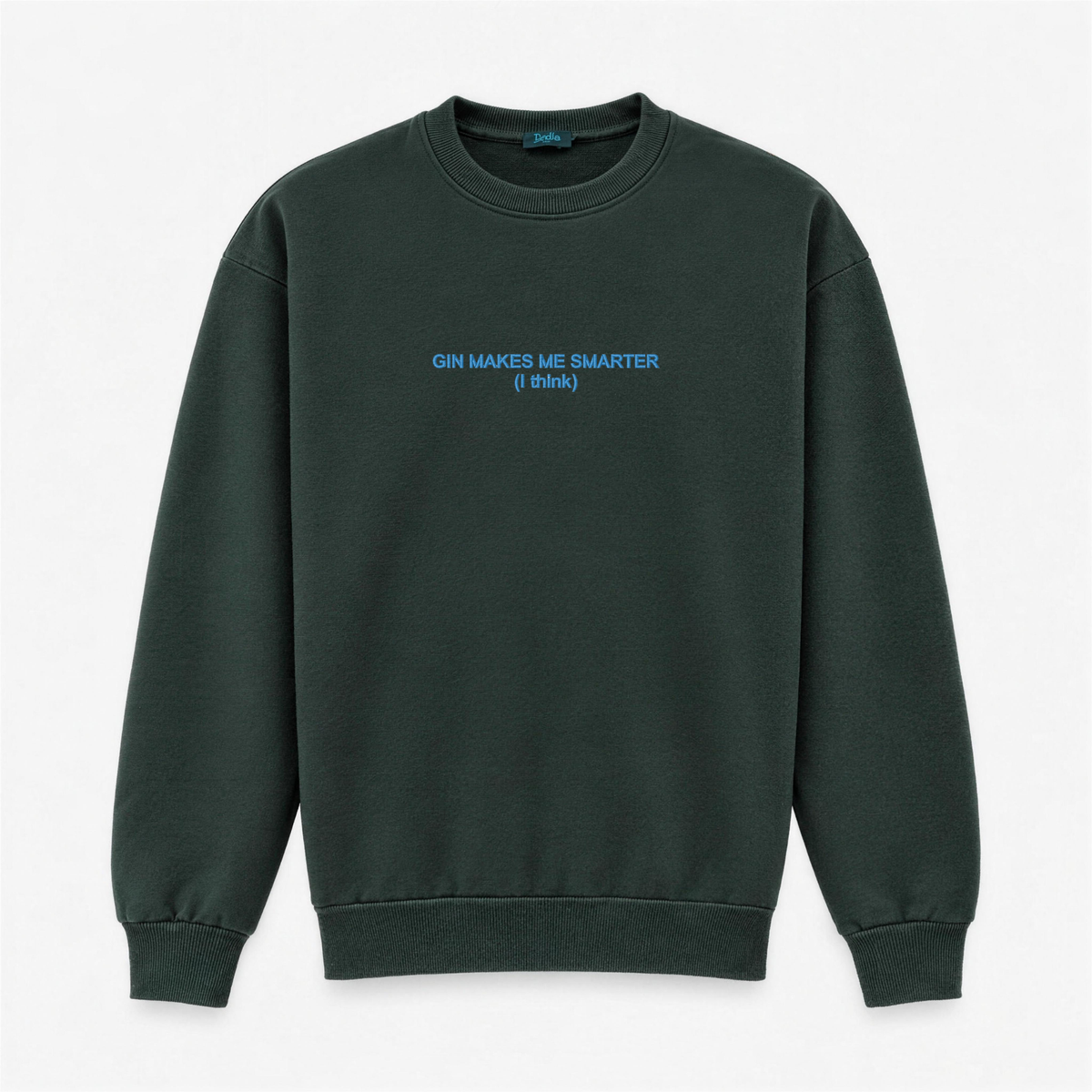 Men's Crewneck Sweatshirt "Gin Makes Me Smarter (I Think)" – Central Embroidery