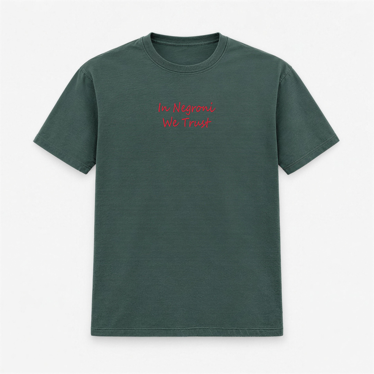 T-shirt Uomo Ricamata "In Negroni We Trust"