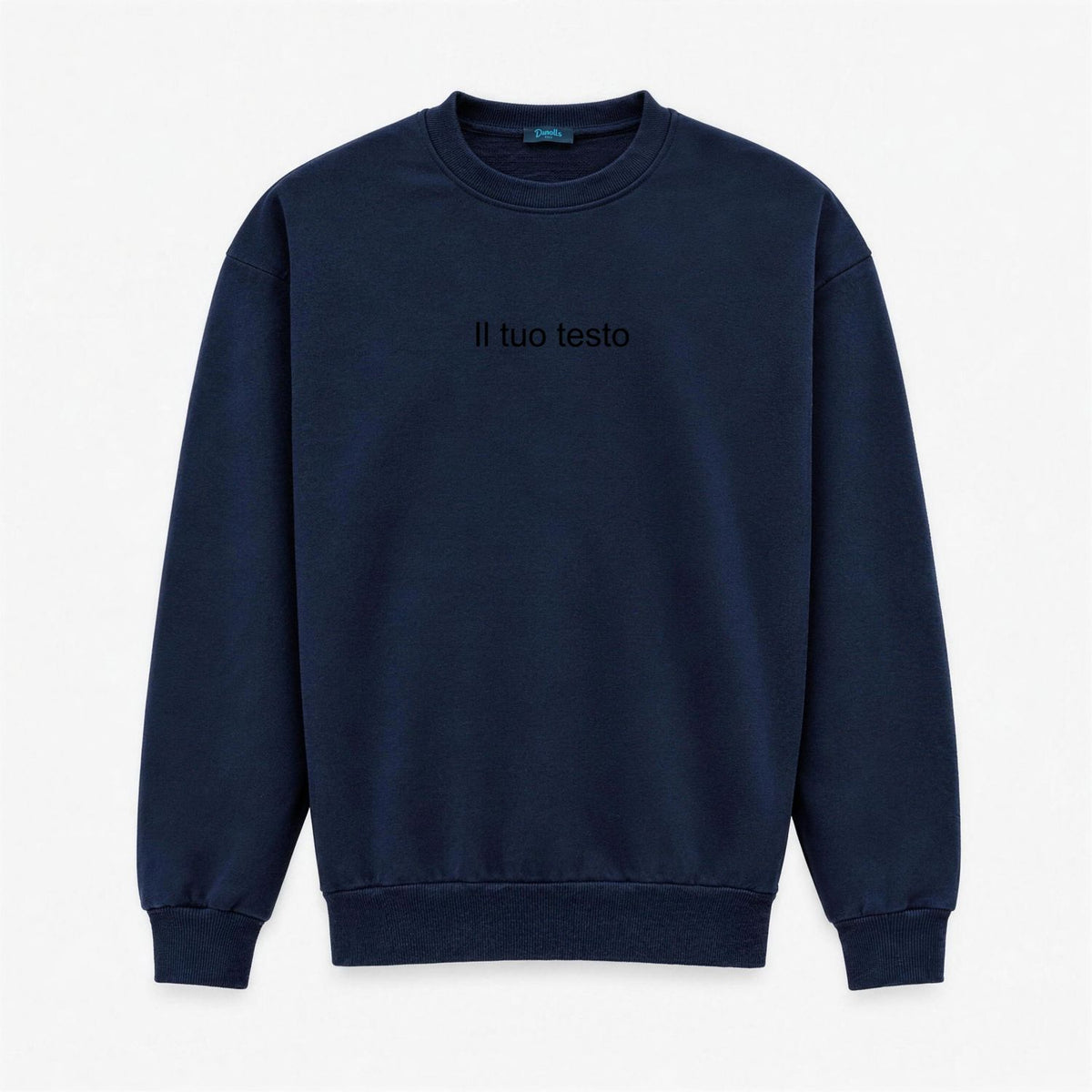 Men's Crewneck Sweatshirt with Personalized Embroidery on the Center or Side of the Heart