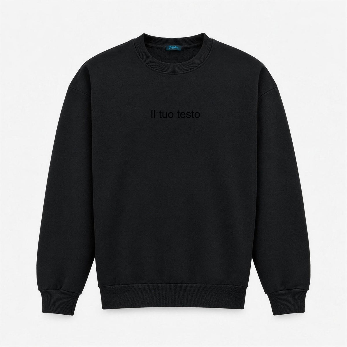 Men's Crewneck Sweatshirt with Personalized Embroidery on the Center or Side of the Heart