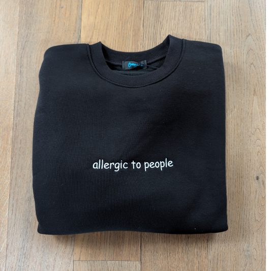 Felpa donna ricamata allergic to people