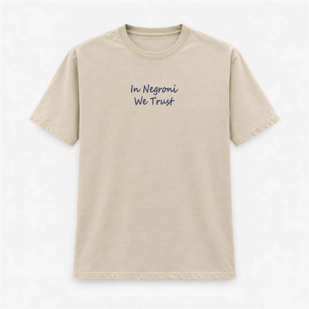T-shirt Uomo Ricamata "In Negroni We Trust"