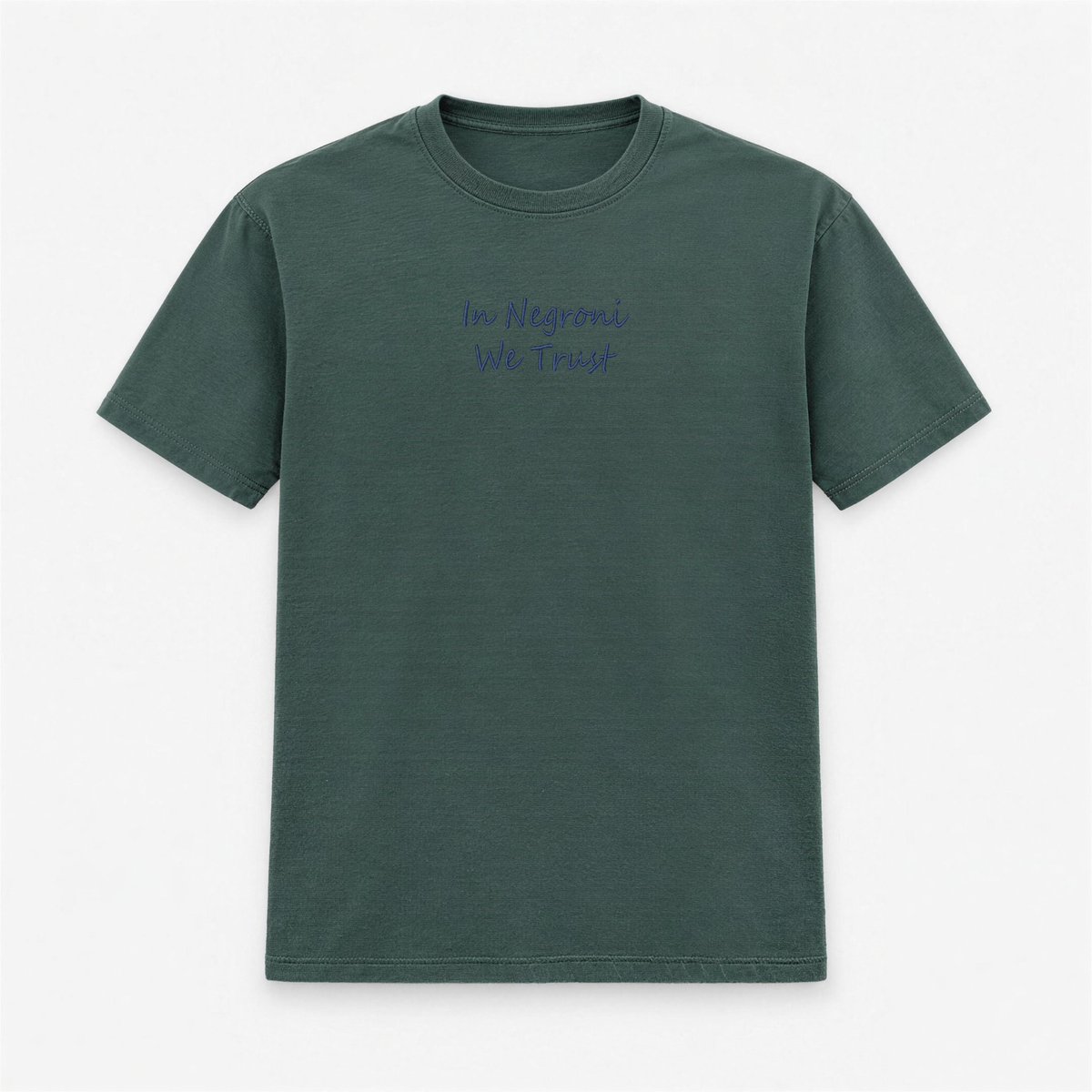 T-shirt Uomo Ricamata "In Negroni We Trust"