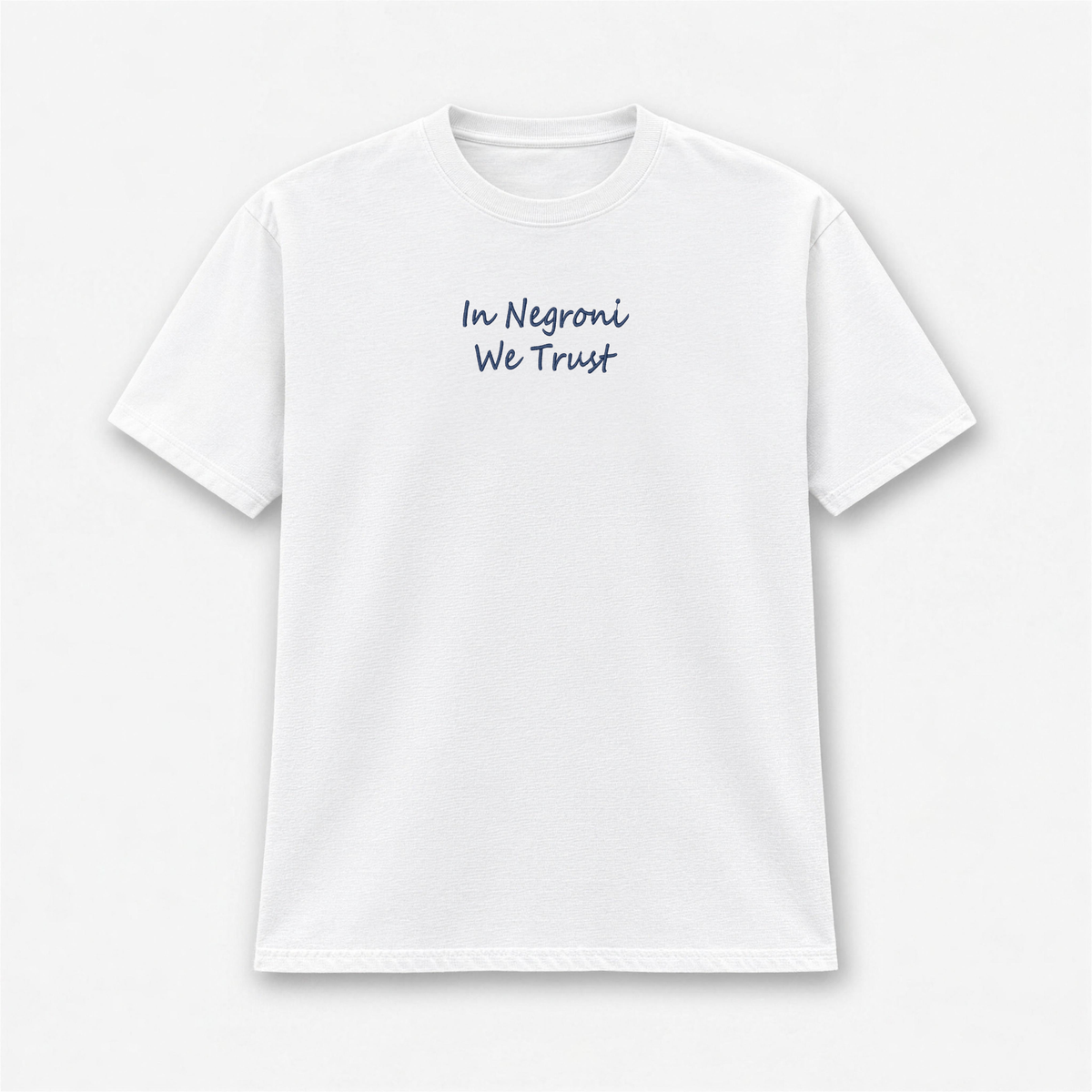 T-shirt Uomo Ricamata "In Negroni We Trust"