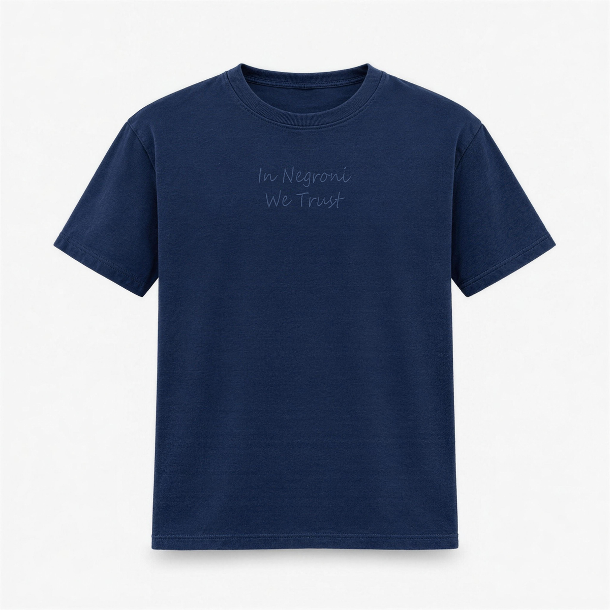 T-shirt Uomo Ricamata "In Negroni We Trust"
