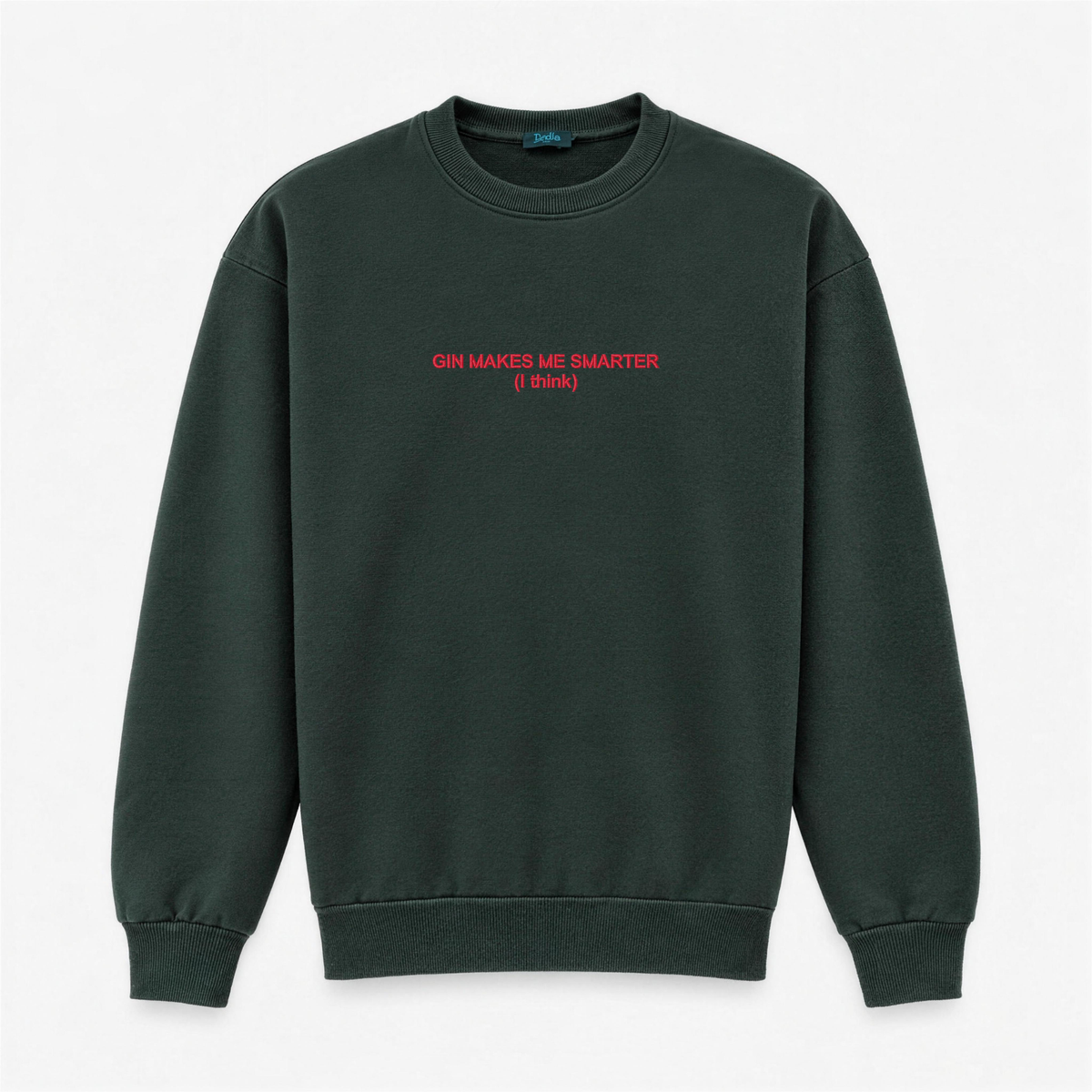 Men's Crewneck Sweatshirt "Gin Makes Me Smarter (I Think)" – Central Embroidery