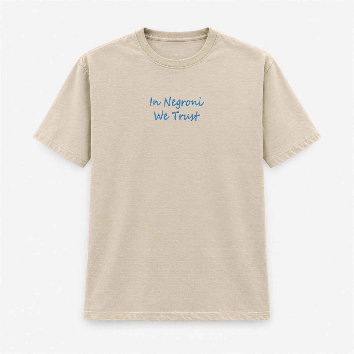 T-shirt Uomo Ricamata "In Negroni We Trust"