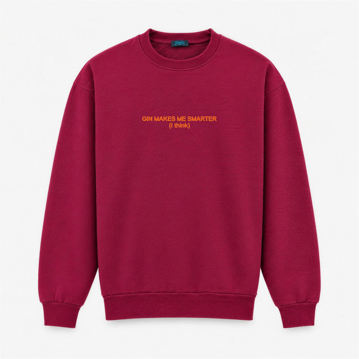Men's Crewneck Sweatshirt "Gin Makes Me Smarter (I Think)" – Central Embroidery