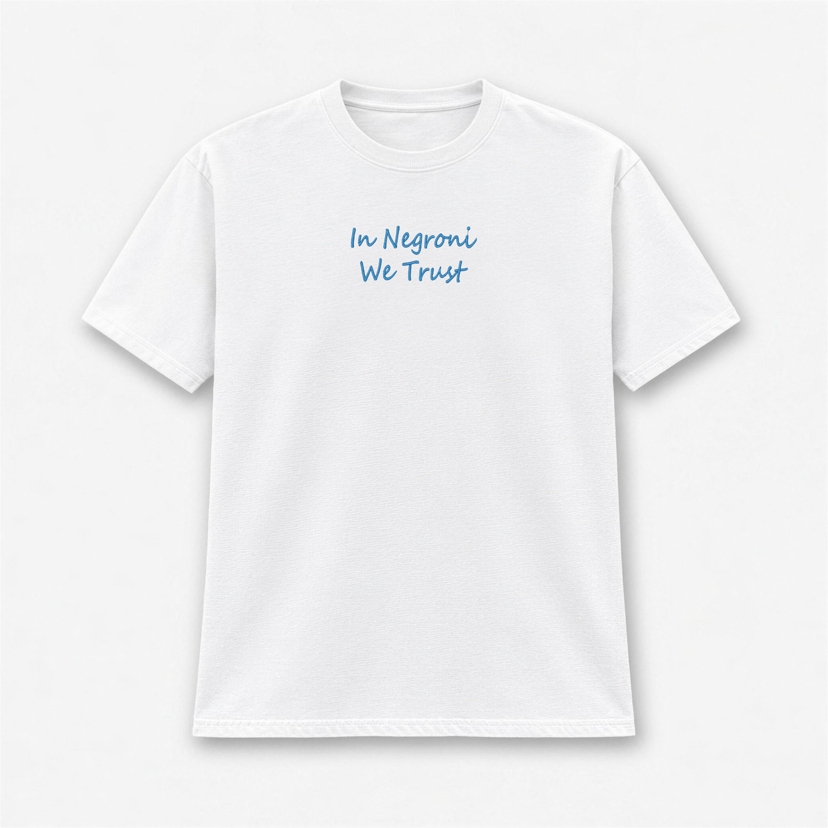 T-shirt Uomo Ricamata "In Negroni We Trust"