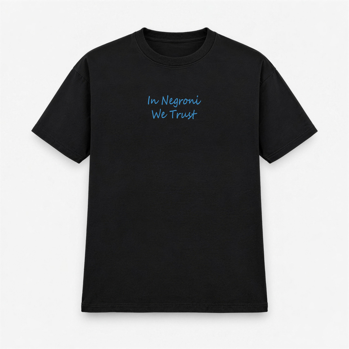 T-shirt Uomo Ricamata "In Negroni We Trust"