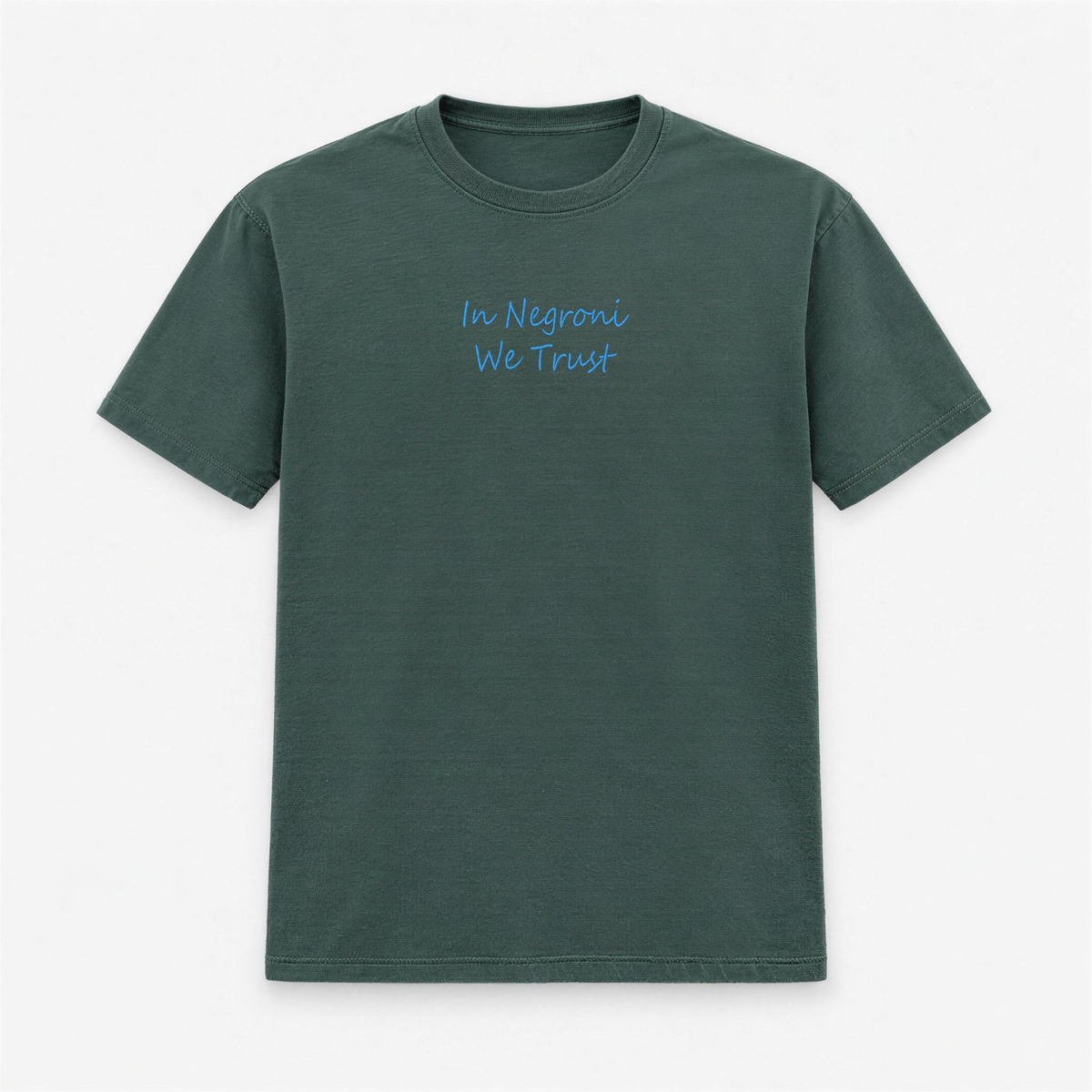 T-shirt Uomo Ricamata "In Negroni We Trust"