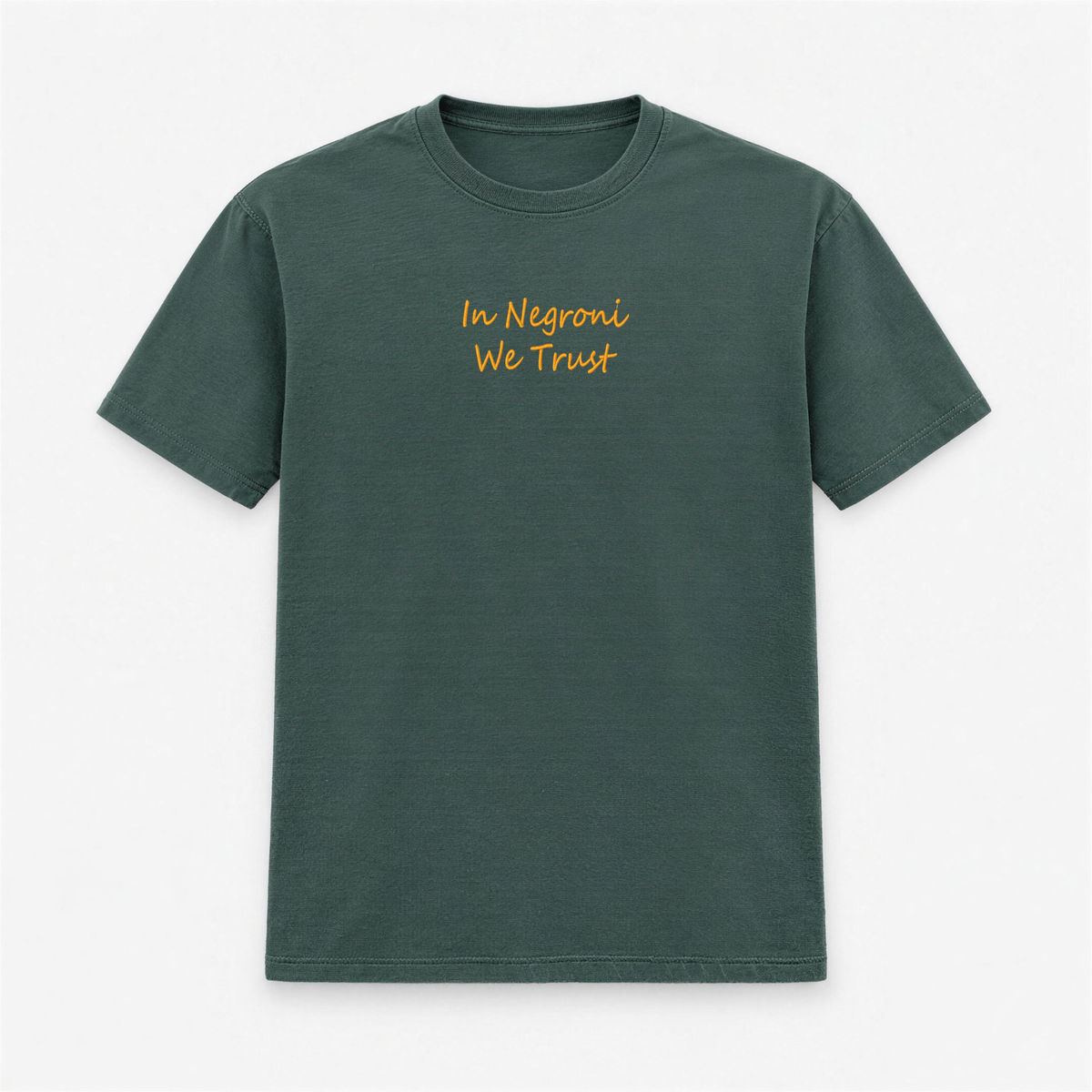 T-shirt Uomo Ricamata "In Negroni We Trust"