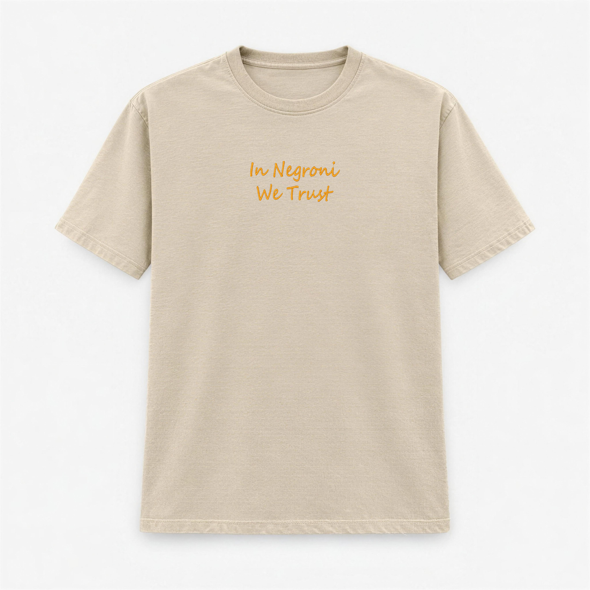 T-shirt Uomo Ricamata "In Negroni We Trust"