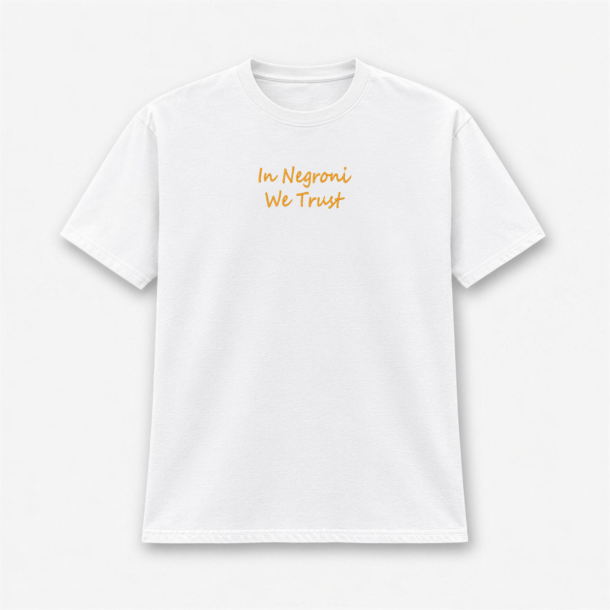 T-shirt Uomo Ricamata "In Negroni We Trust"