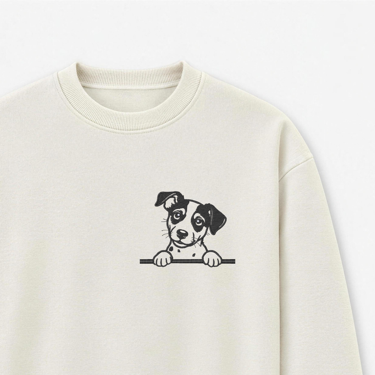 Felpa donna con Jack Russel ricamato
