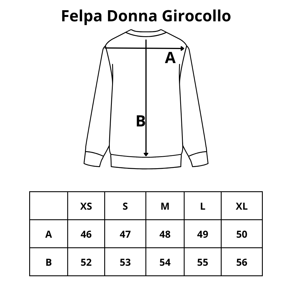 Felpa girocollo "se mi lasci non vali"