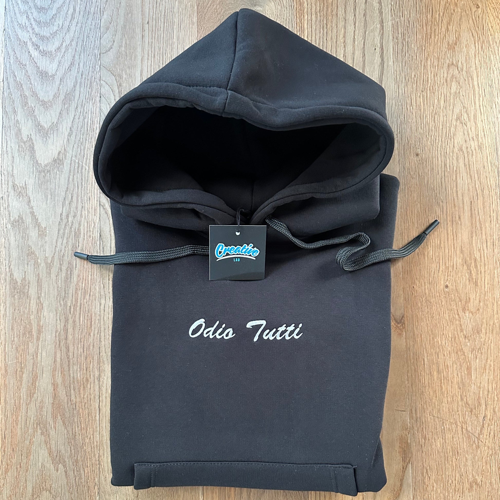 Felpa ricamata odio tutti