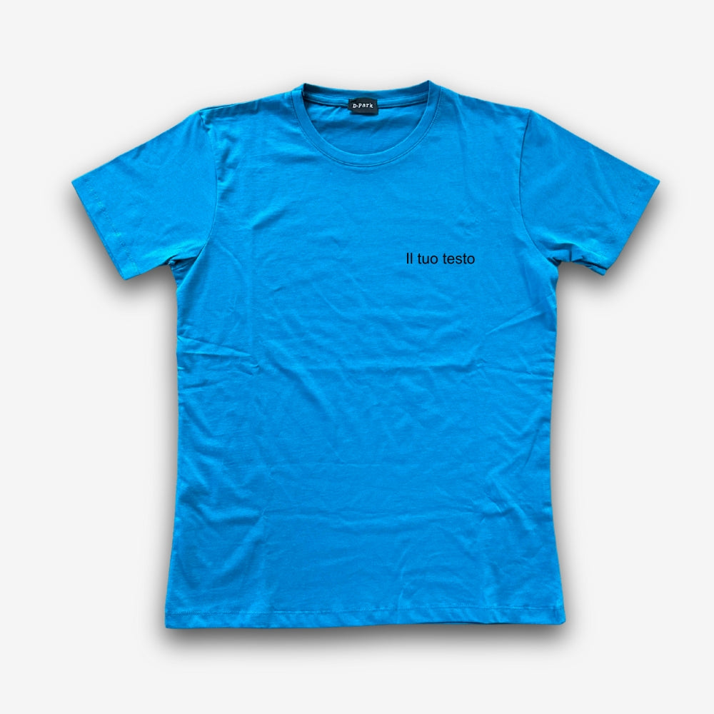 T-shirt Uomo con Ricamo Personalizzato Centrale o Lato Cuore