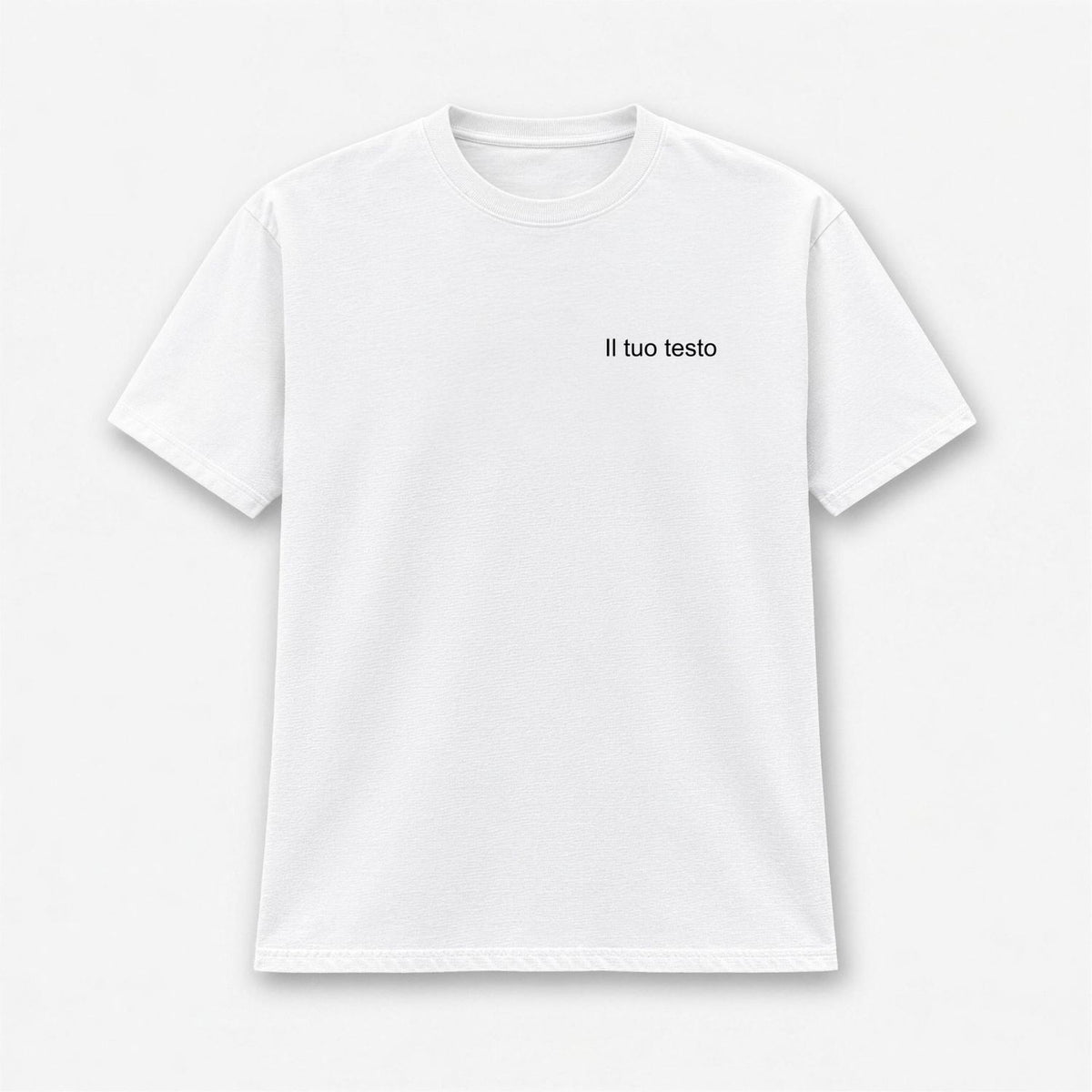 T-shirt Uomo con Ricamo Personalizzato Centrale o Lato Cuore