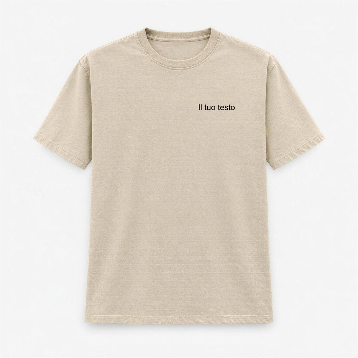 T-shirt Uomo con Ricamo Personalizzato Centrale o Lato Cuore