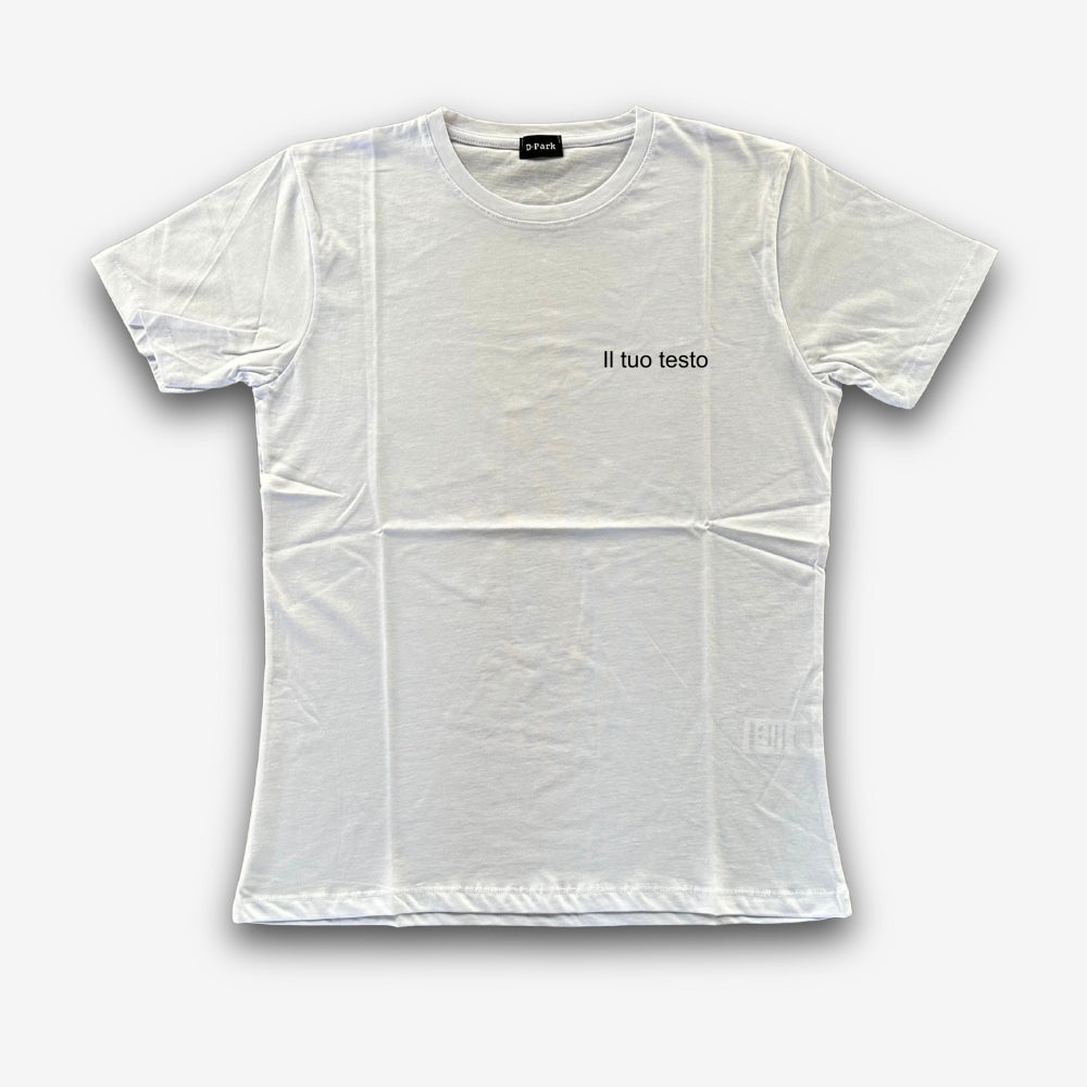 T-shirt Uomo con Ricamo Personalizzato Centrale o Lato Cuore