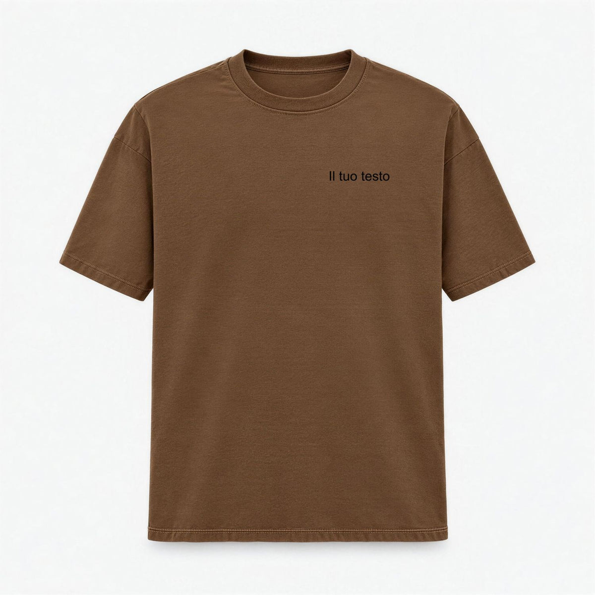 T-shirt Uomo con Ricamo Personalizzato Centrale o Lato Cuore